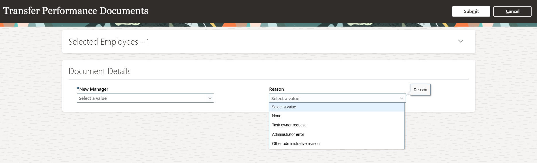 Adding Additional Values to the “Reason” Dropdown in Performance ...