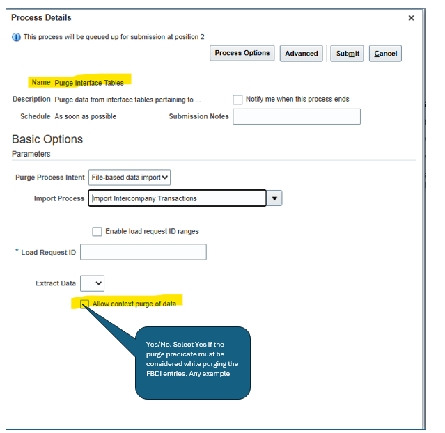 Intercompany - Purge Interface Tables - Allow context purge of data ...