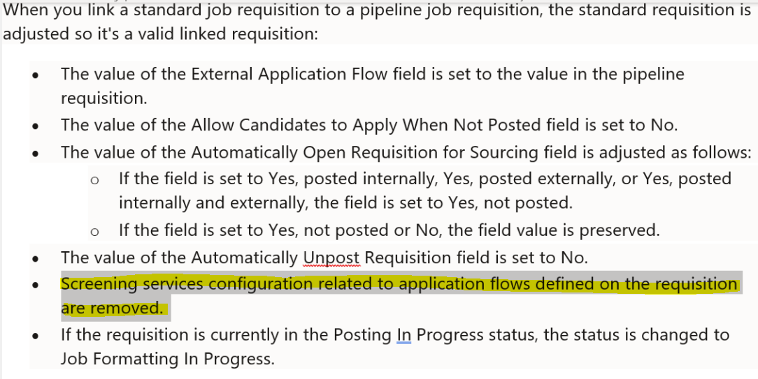 Screening Services and Pipeline Requisitions — Cloud Customer Connect