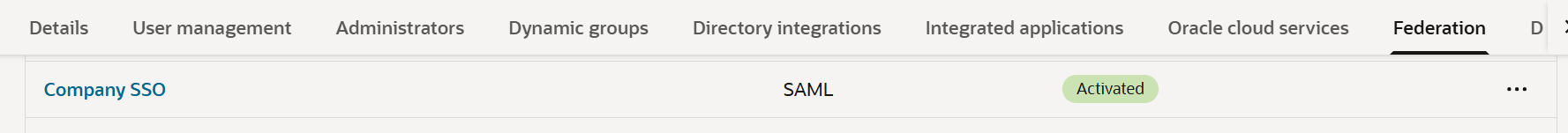 Selecting identity provider under Federation
