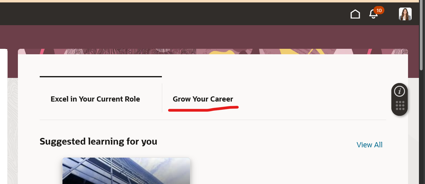 Using Oracle Grow How to disable Grow your Career section from Grow your career page in ...