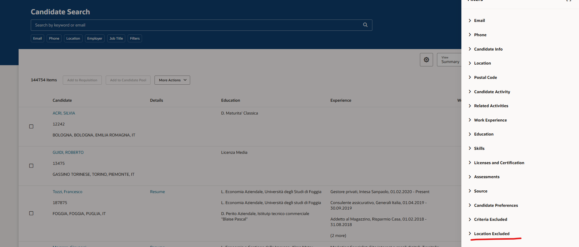 Redwood Experience: Candidate Search Exclusion Filters — Cloud Customer ...