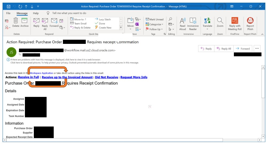 Change Format of Receipt Confirmation Email — Cloud Customer Connect
