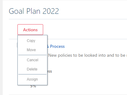 Employee unable to copy Goals. — Cloud Customer Connect
