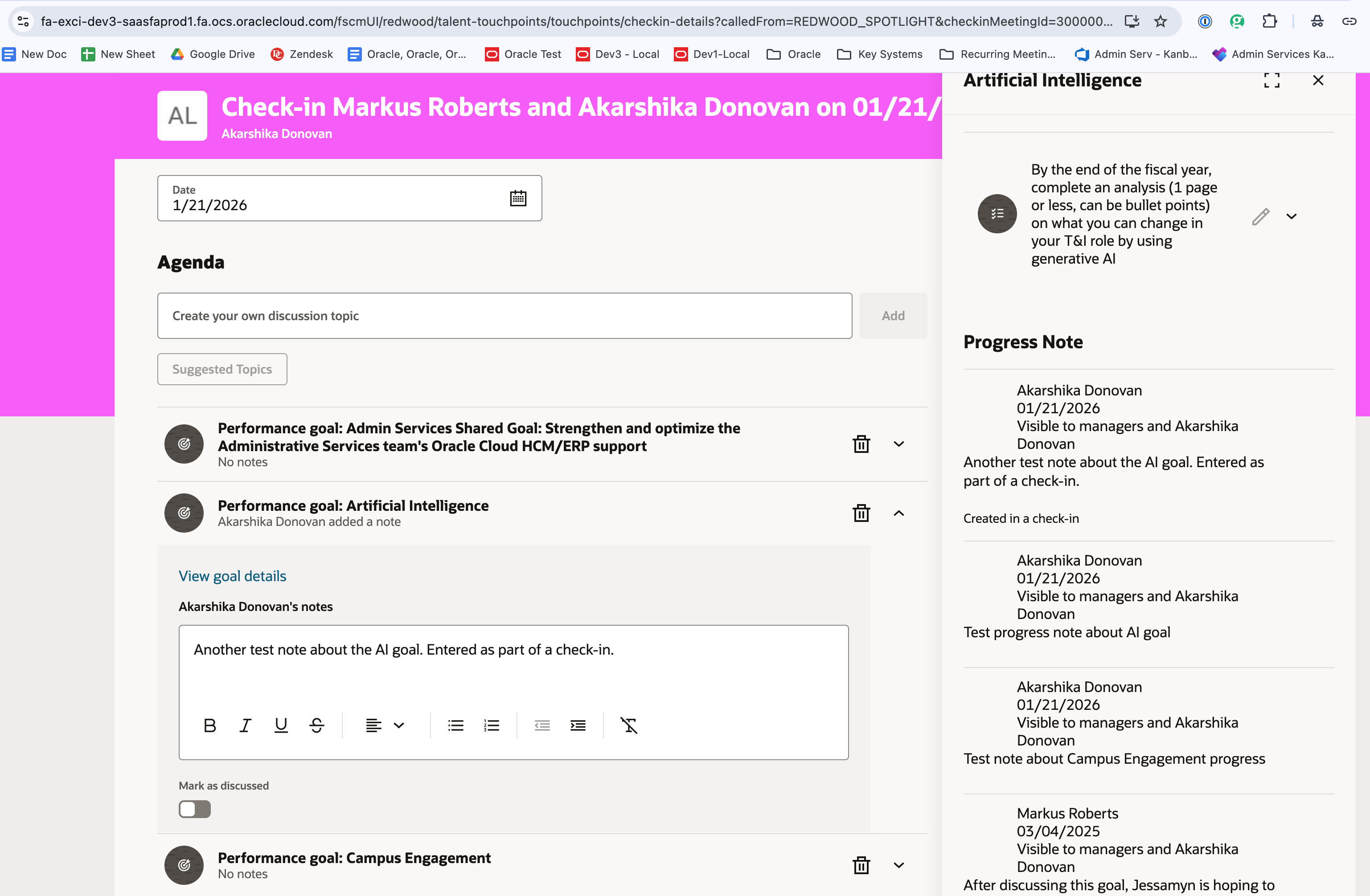 Progress Notes on View Goal Details shows notes for all goals — Cloud ...