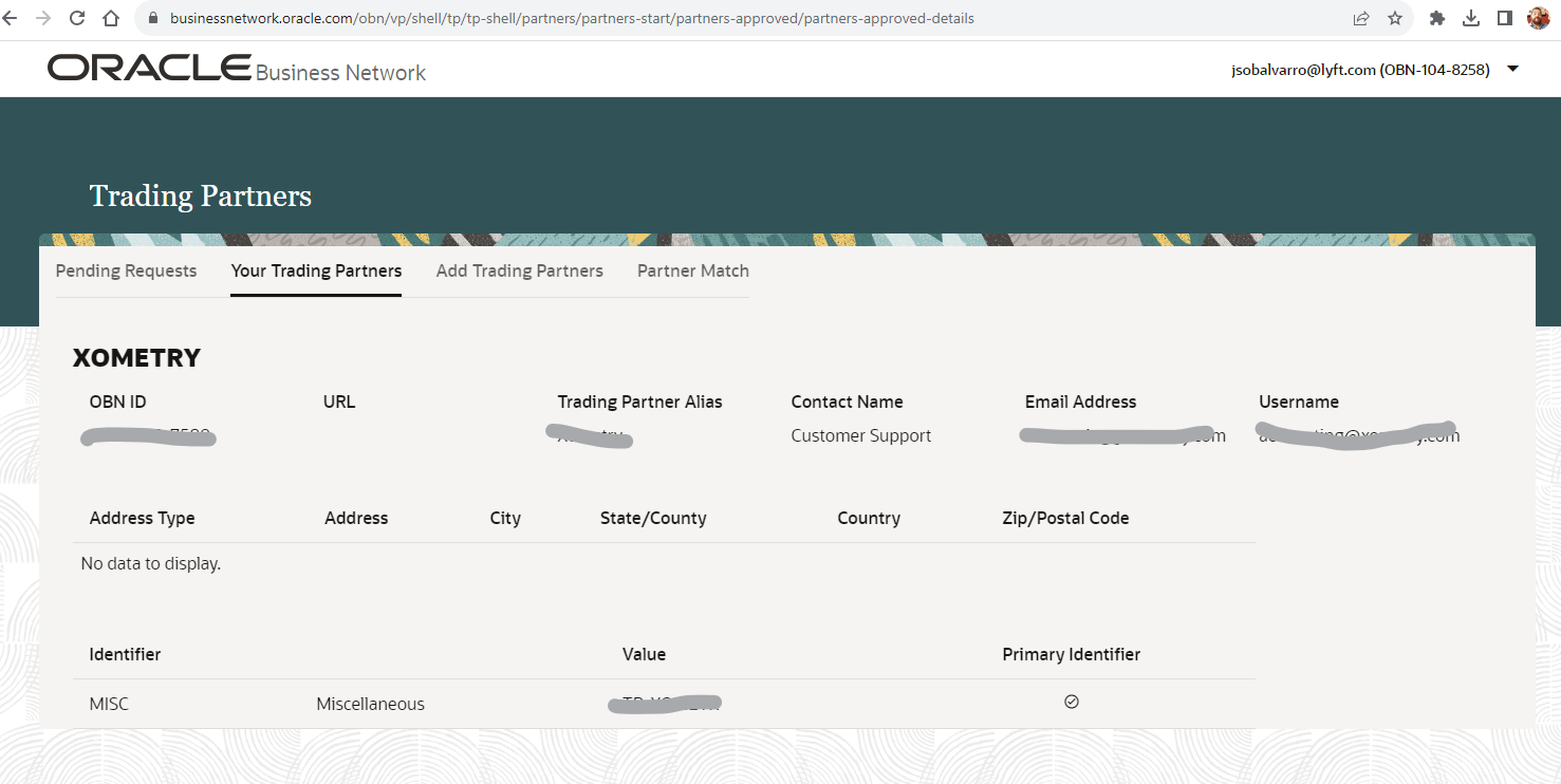 Can't add a new Punchout Supplier, trading Partner ID can´t be found in ...