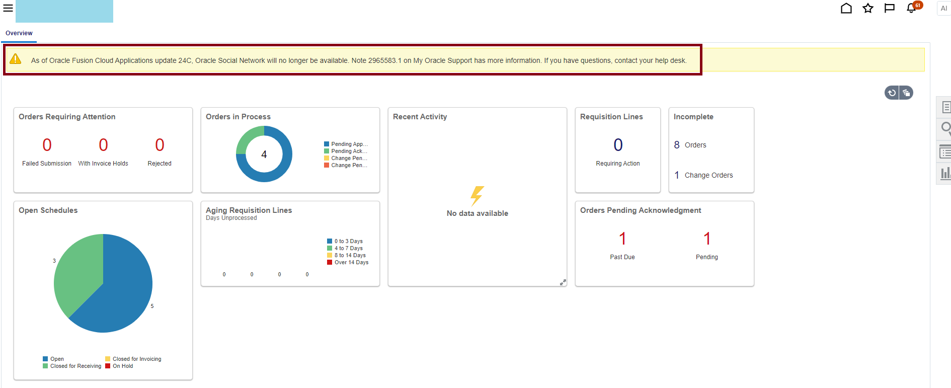 How to Remove Overview Banner/Notification — Cloud Customer Connect