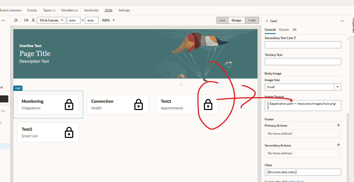 how to customize the cards in visual — Cloud Customer Connect