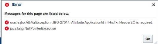 Error while canceling Work Relationship — Cloud Customer Connect