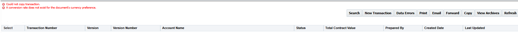 I got error when i trying to copy a Quotation — Cloud Customer Connect