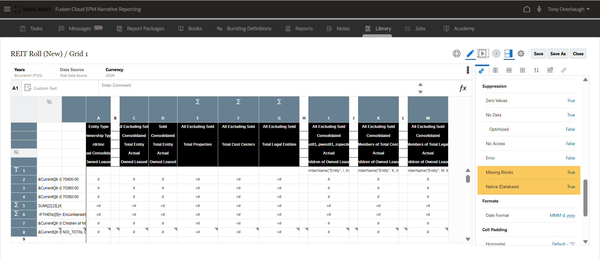 Suppress Missing Blocks and Native (Database) selections produce DTS ...
