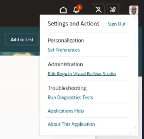 How to navigate "Edit Page in Visual Builder Studio", and the ...