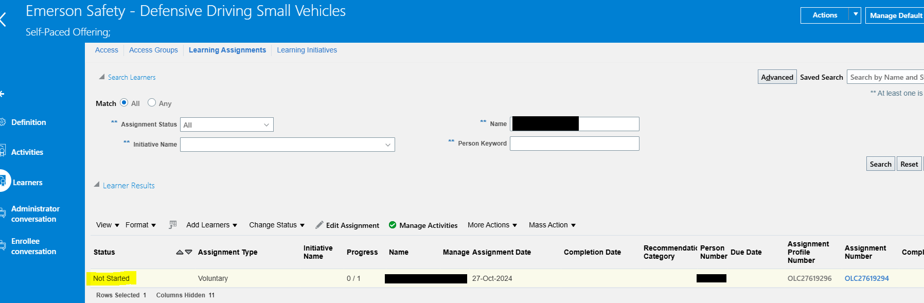 Assignment Status is not changing from Not Started to In Progress for ...