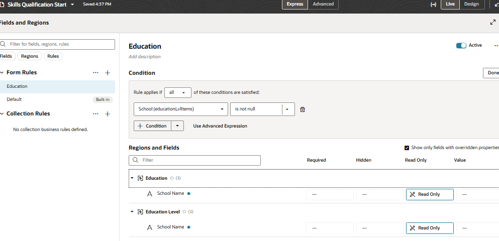 Redwood: How to make a field editable based on another field value in ...