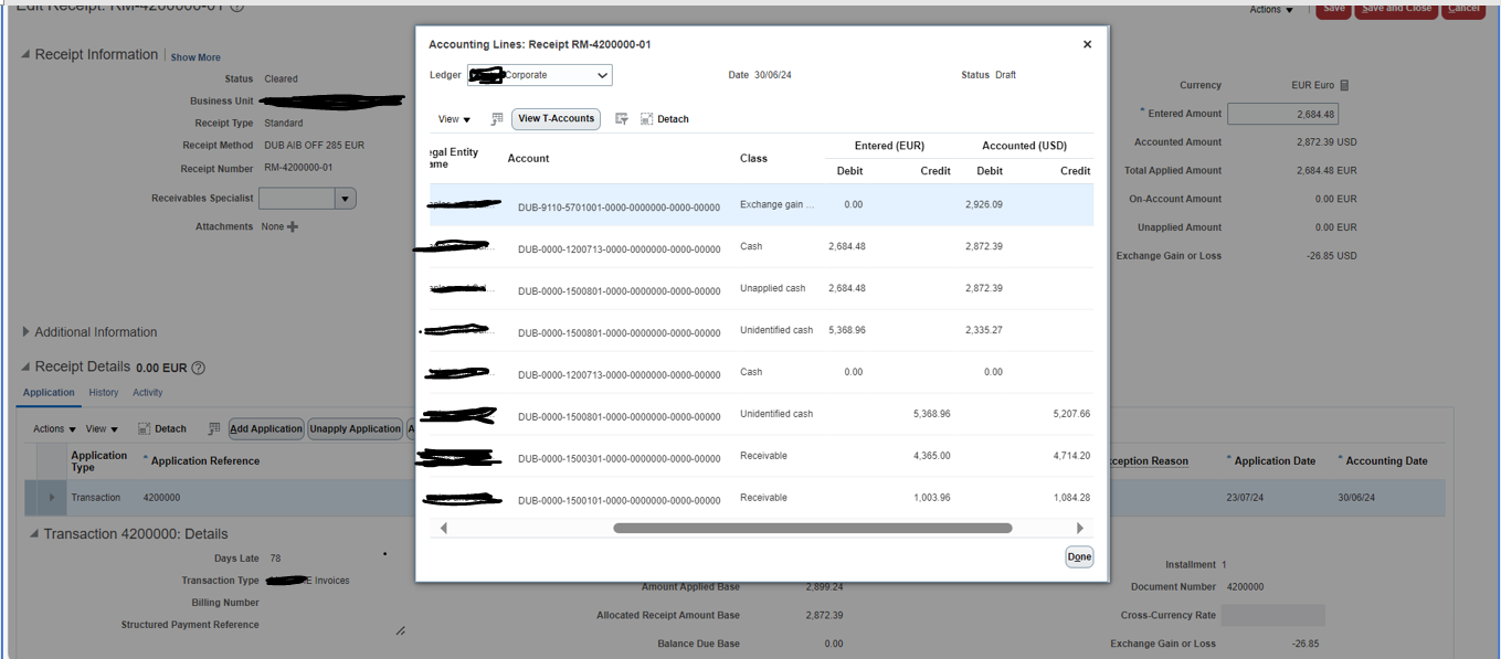 Prevent unnecessary accounting entries during AR receipts — Cloud ...