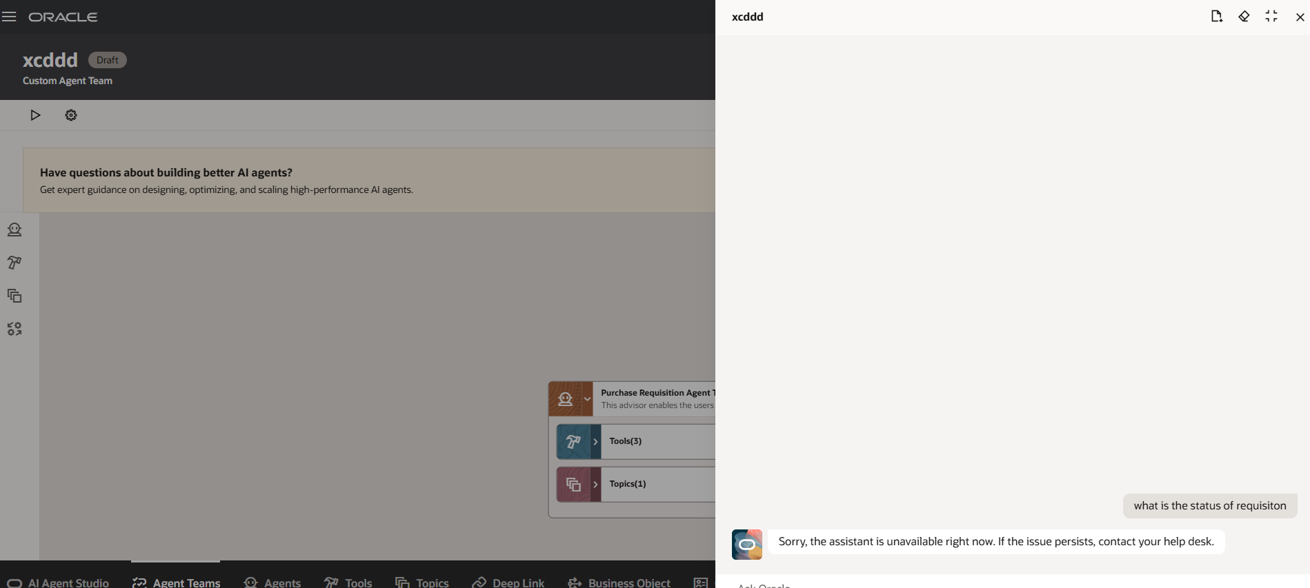 getting error - sorry agent is unavailable — Cloud Customer Connect