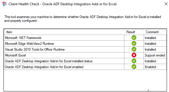 Client Health Check - Oracle ADF Desktop Excel Support Ended — Cloud ...