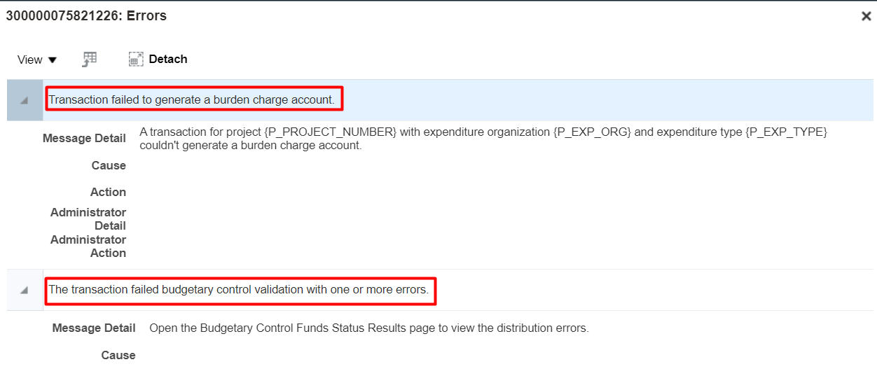 Manage unprocessed cost error — Cloud Customer Connect
