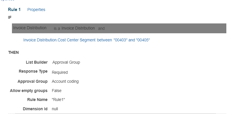 How to configure AP Account coding rules based on Cost centre segment ...