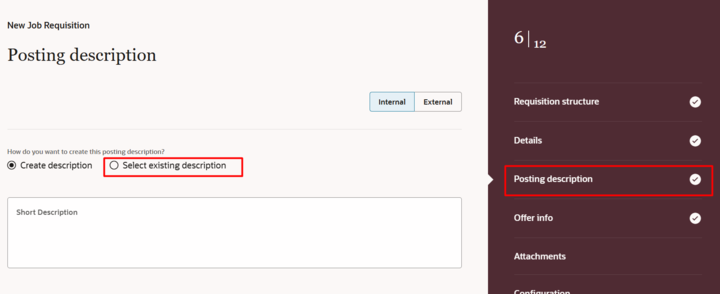 Hide Existing Description from Posting Description — Cloud Customer Connect