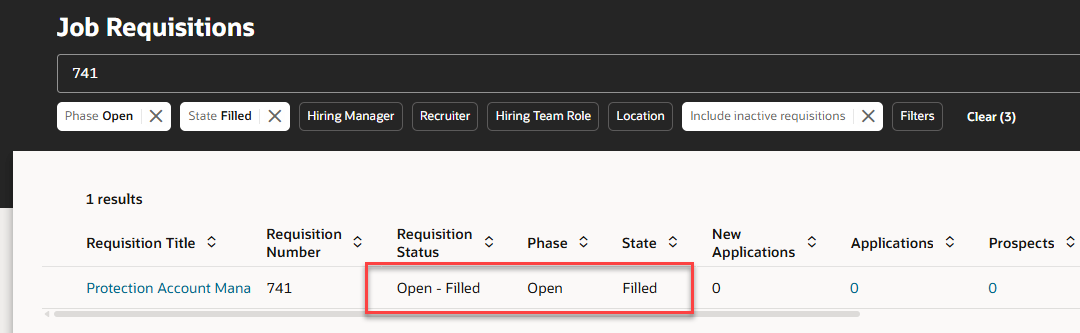 Why are open filled job requisitions still showing in draft under the ...