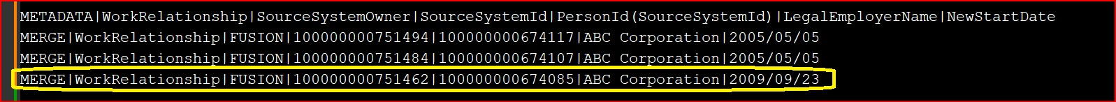 New hire update hdl error — Cloud Customer Connect