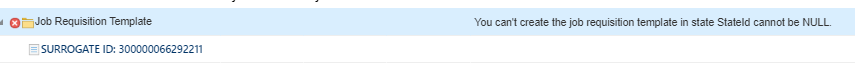 Error in Job Requisition Tempalte while updating the data through HDL ...