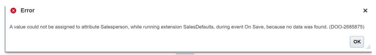 Customer Site DFF to Default Salesperson on Sales Order — Cloud ...