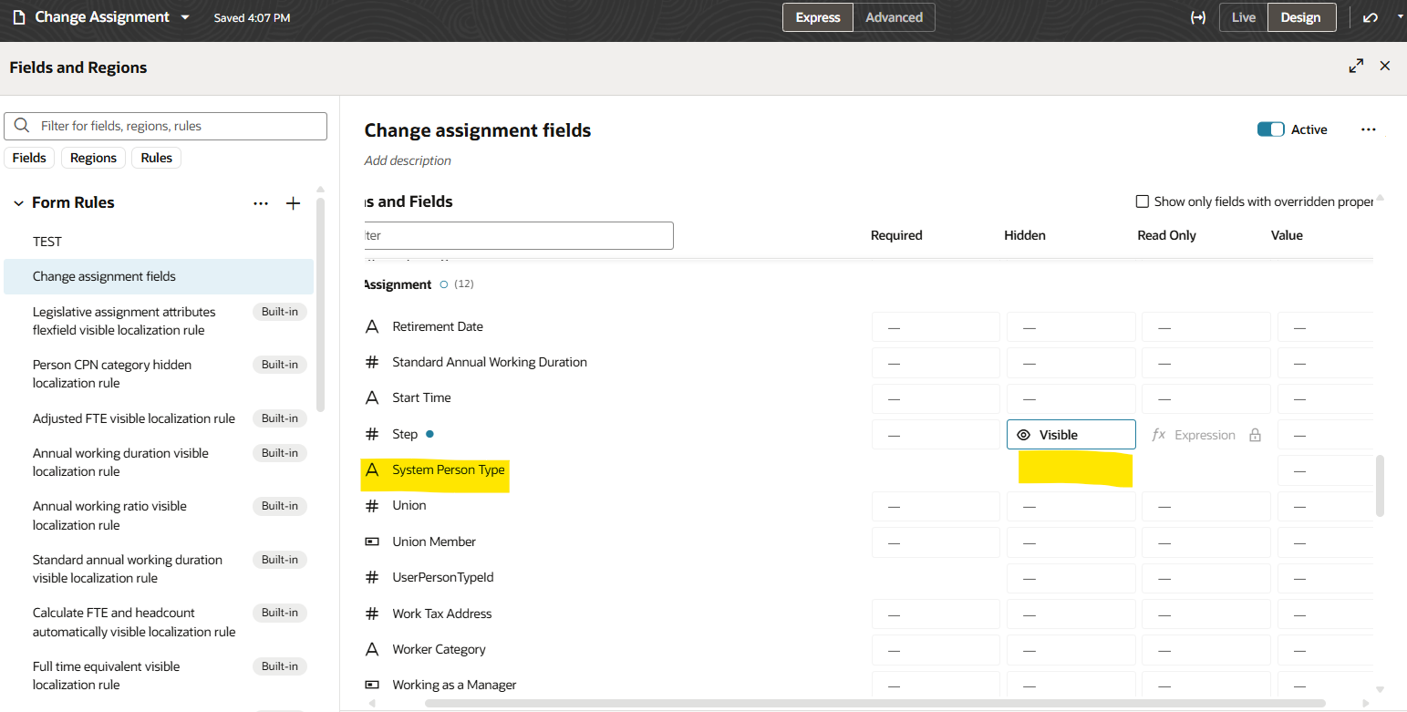 How to enable System person type in Redwood Change Assignment — Cloud ...