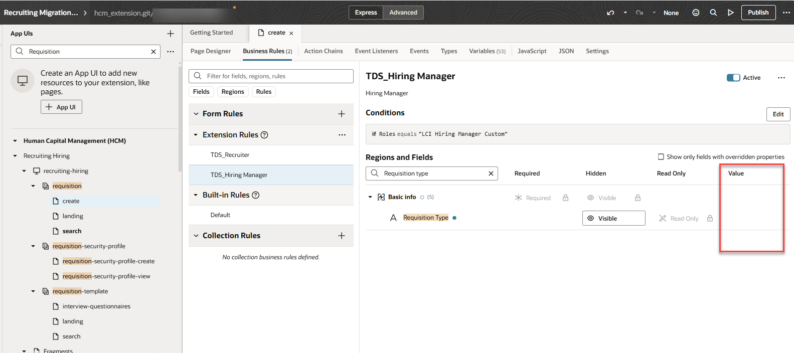 How to enter Default Value on Field in VBS Requisition Type — Cloud ...