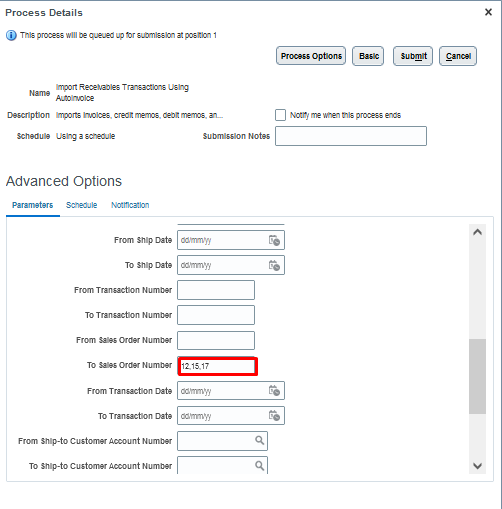 How to group different sales orders in the Import Receivables ...
