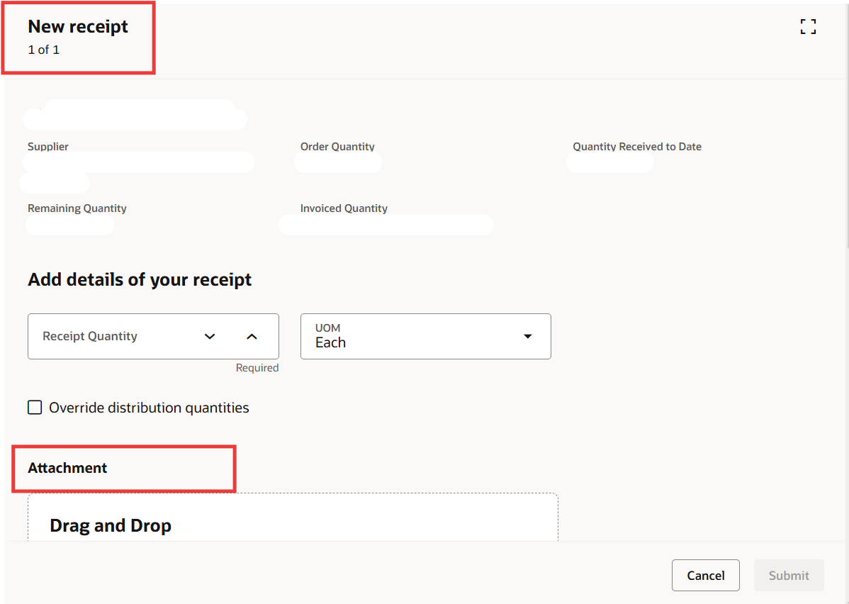 Adding Informational Text Near Attachments on New Receipt Page — Cloud ...