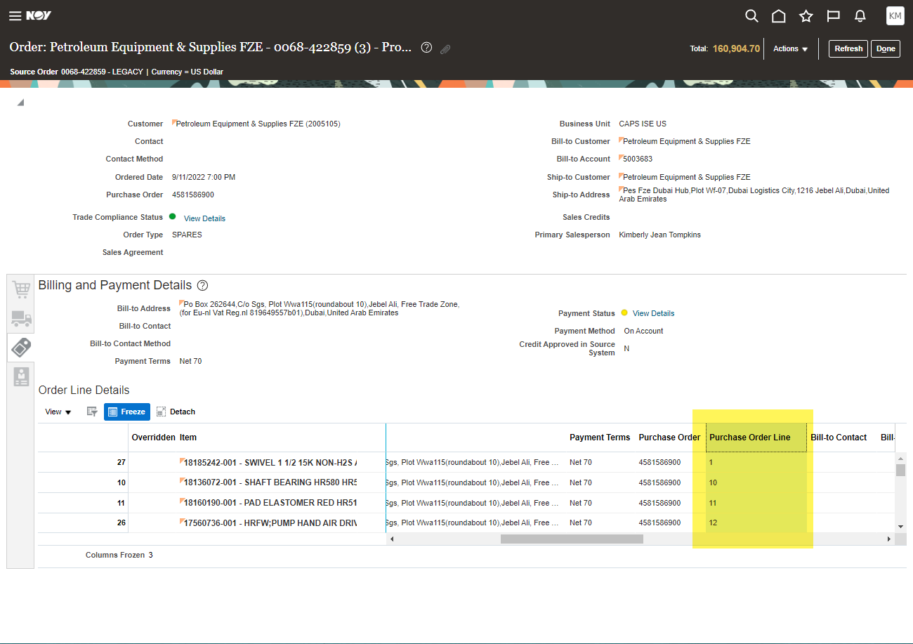 Need the ability to Sort Purchase order lines on a sales order — Cloud ...