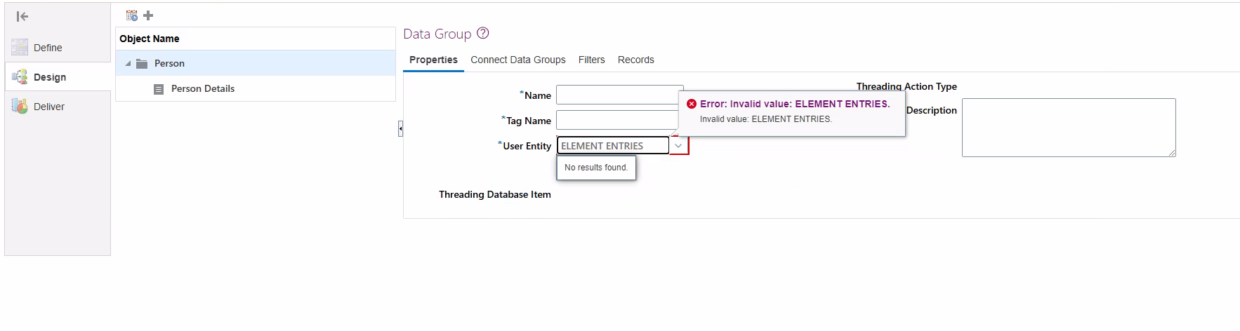 Unable to add ELEMENT ENTRIES UE in the HR Archive type Extract — Cloud ...