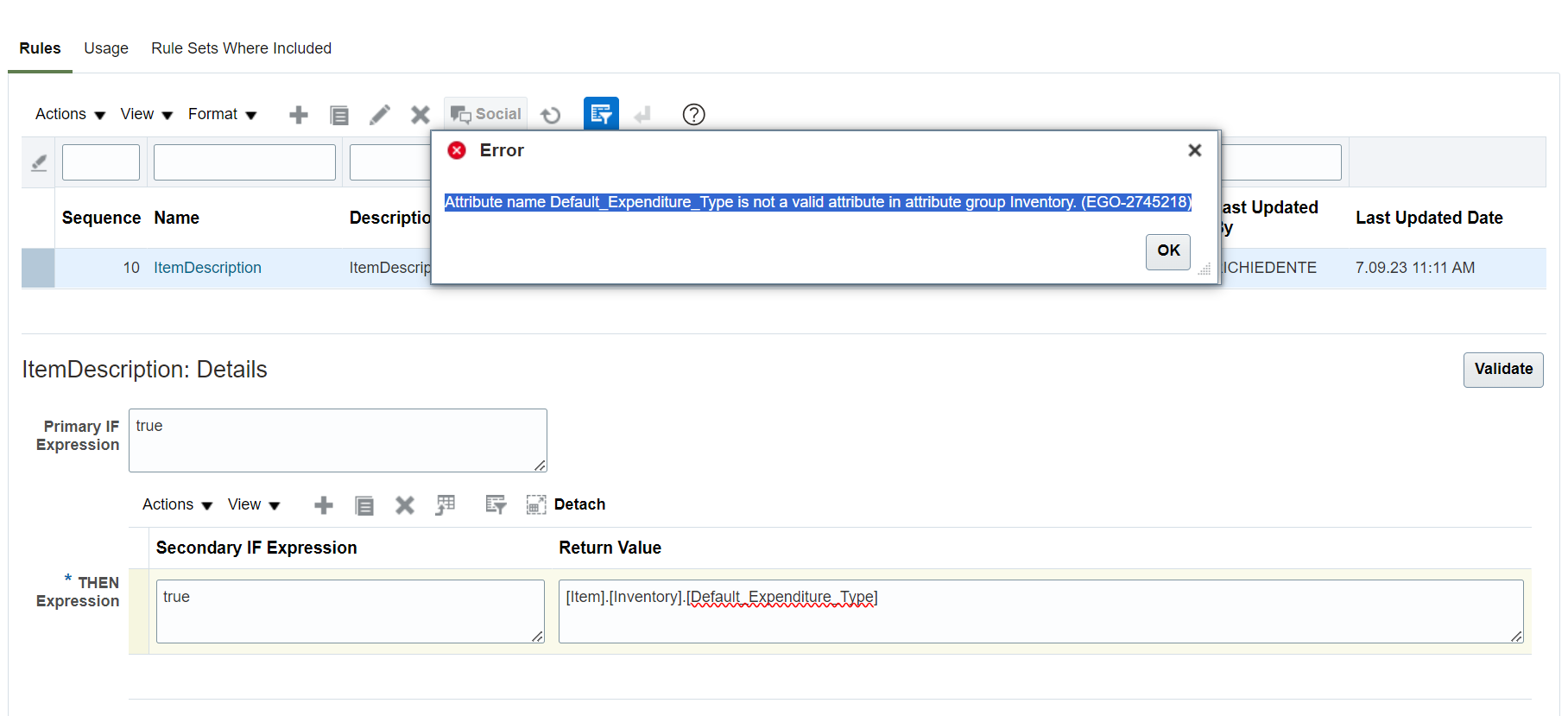 Attribute name **** is not a valid attribute in attribute group ...