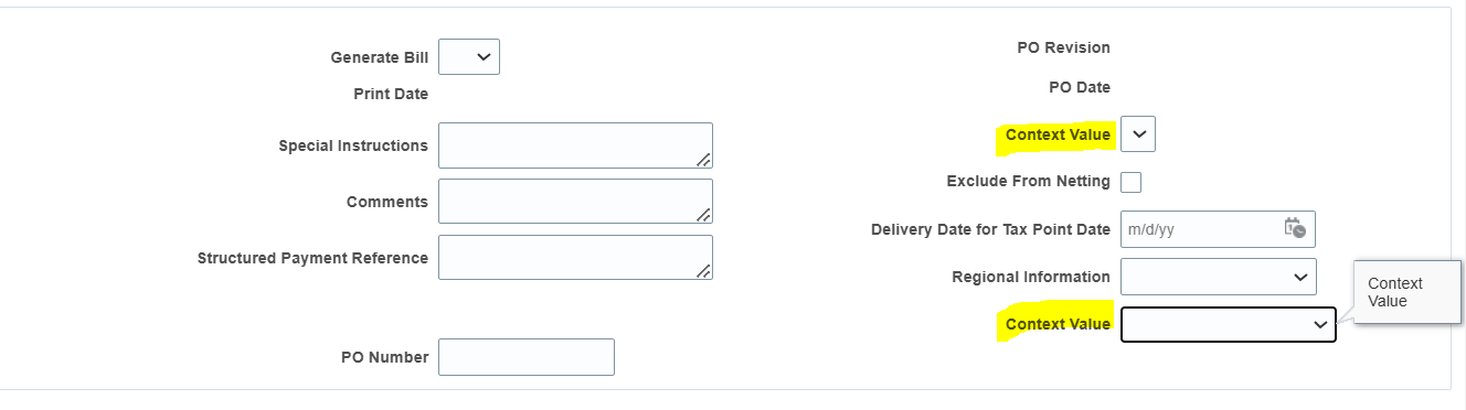 Issue with Context Value Assignment in Invoice Transaction Flexfield ...