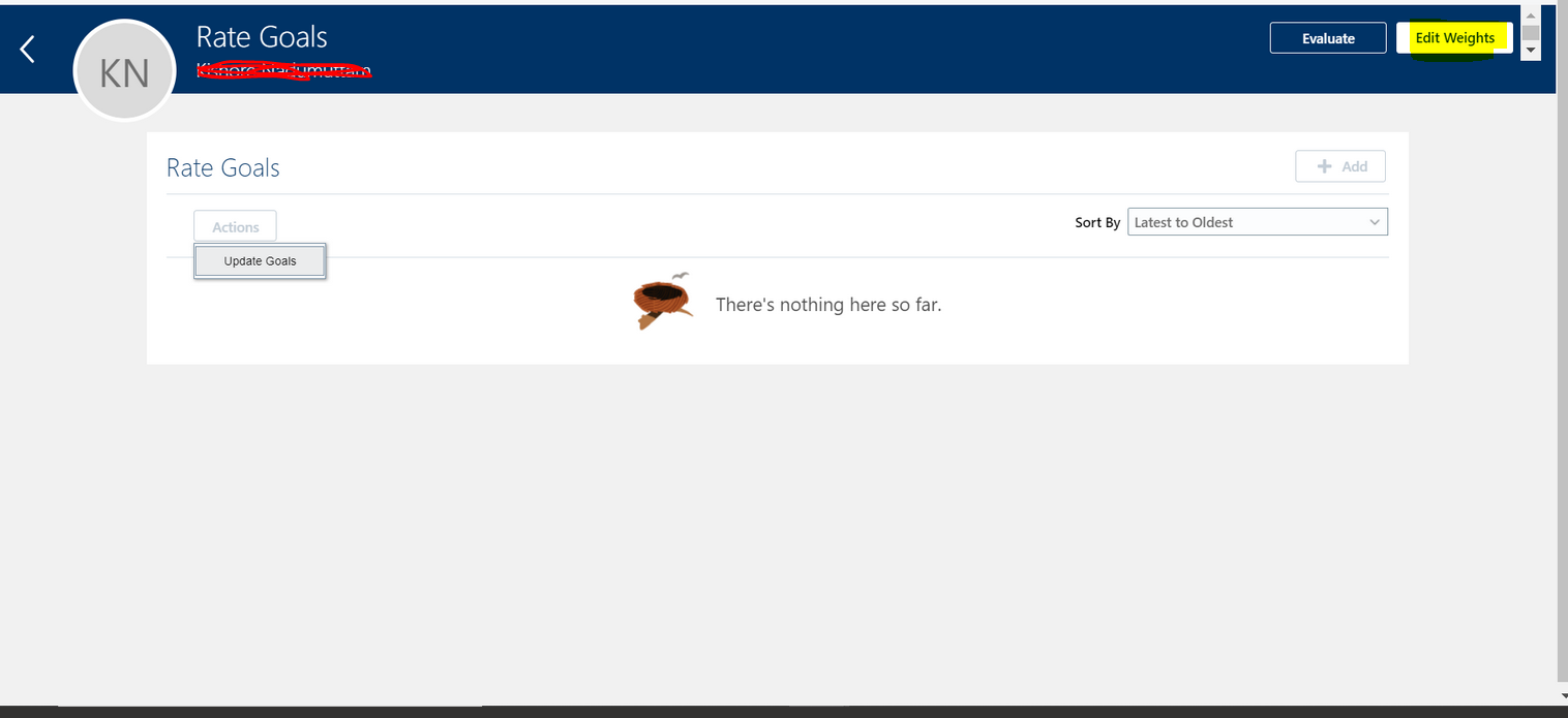 How to remove the Edit Weights option under performance document for an ...