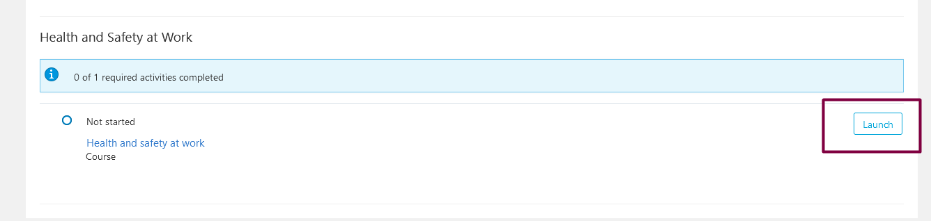 Learning : Launch button not displaying for a learning activity — Cloud ...
