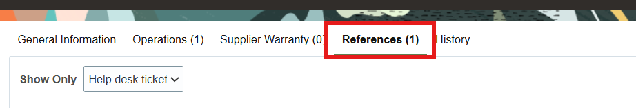 Work Order References — Cloud Customer Connect