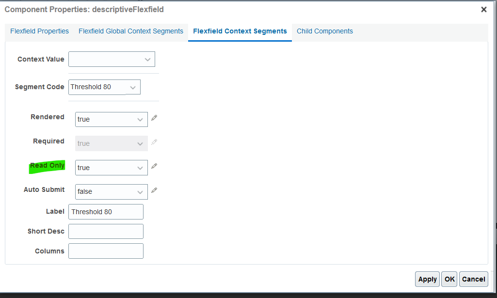 PAGE COMPOSER EL Expression Binding Params for Performance Document