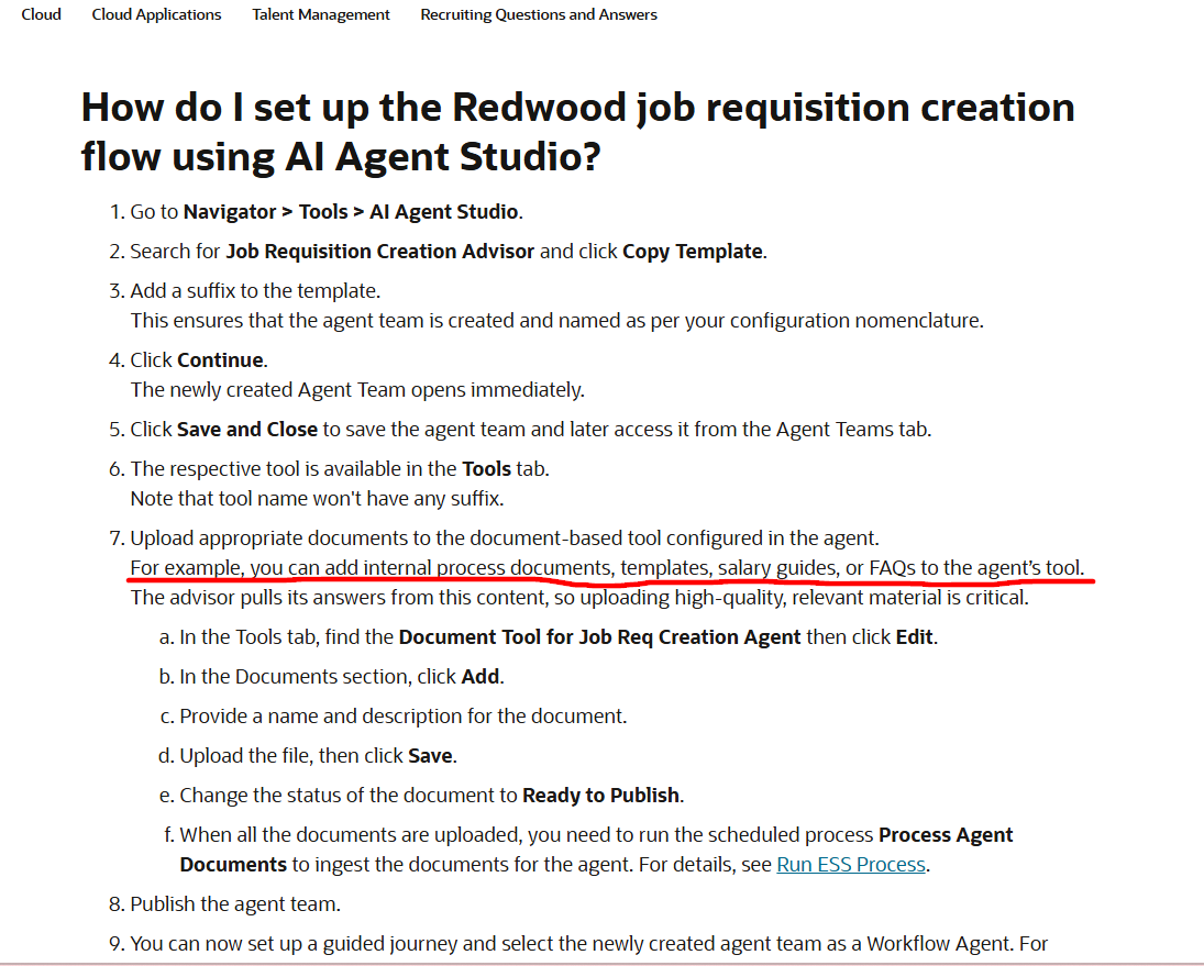 Redwood Experience: AI Agent Studio for Job Requisition Creation Flow ...