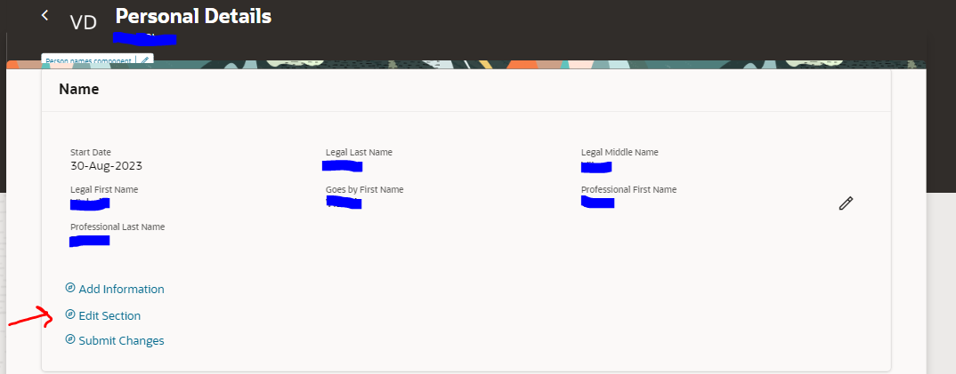Customize Guided Journey in Personal Details Redwood page — Cloud ...
