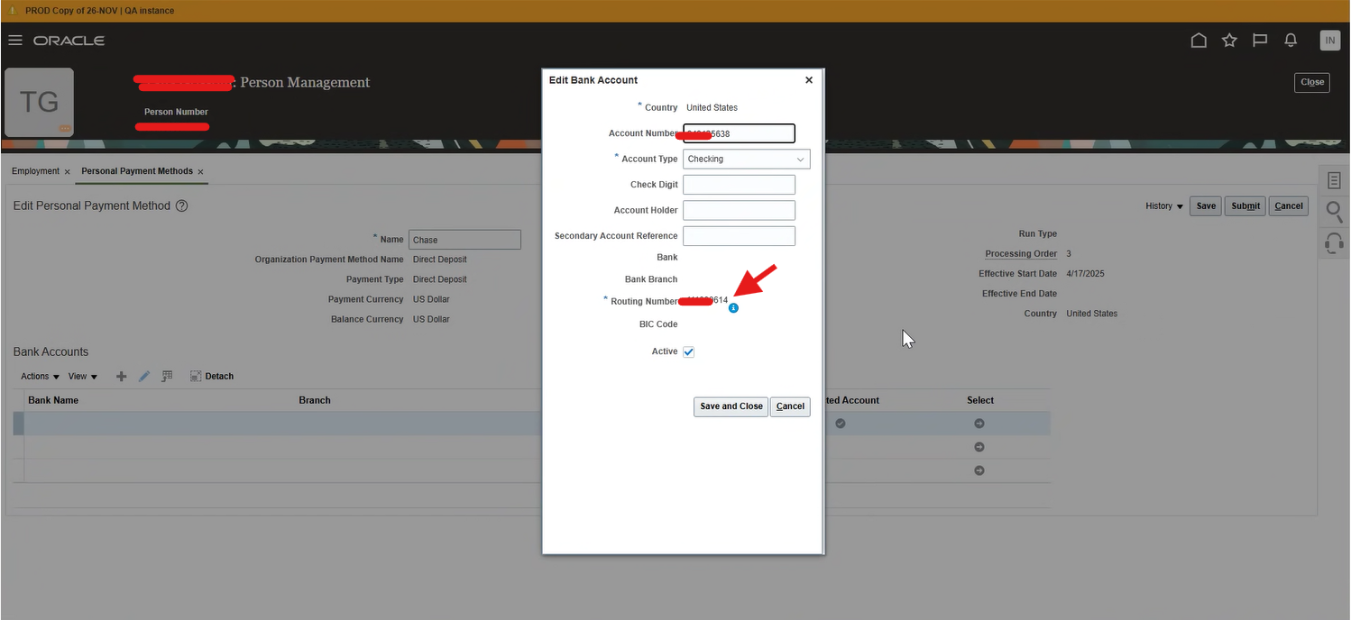 Need to get rest api to get Bank Branch Number or the Routing number ...