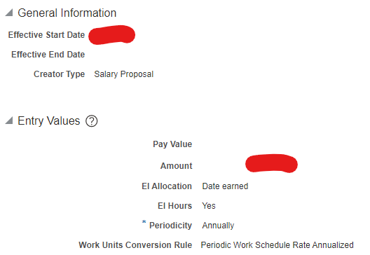 Can we change the periodicity on the salary element entry? — Cloud ...