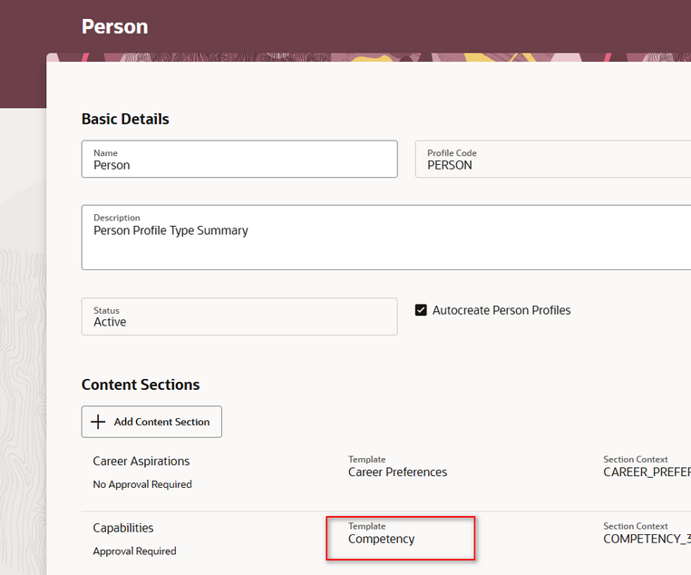 How to manage templates used in the content Section for a Person ...