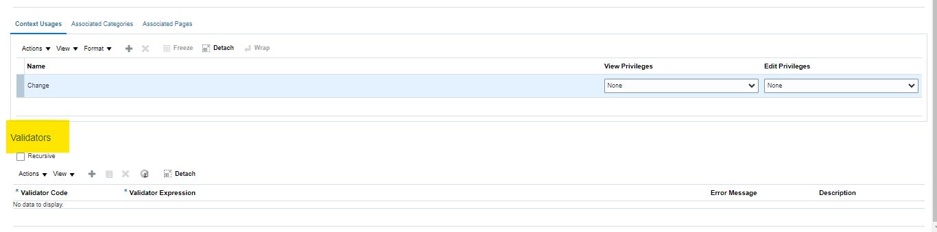 Does anybody used Validators in EFF / DFF segments — Cloud Customer Connect