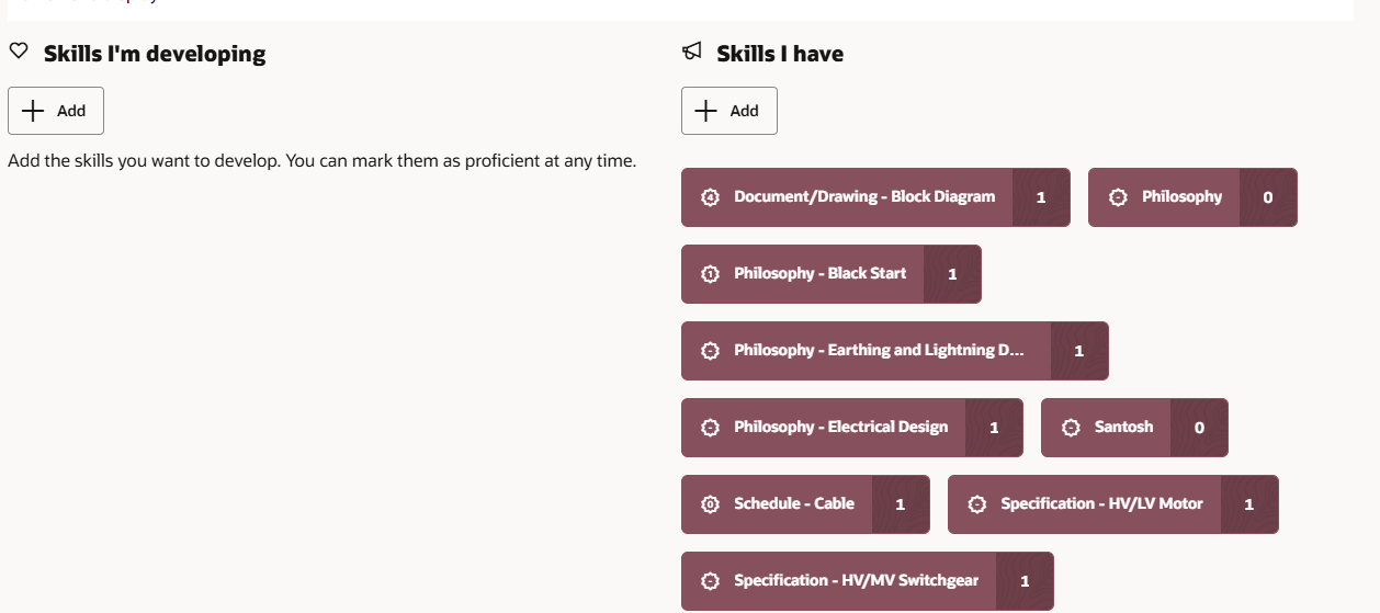 Unable to delete skills for a person ? — Cloud Customer Connect