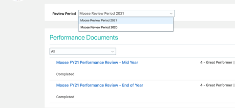 Eligible employee cannot see the Performance Document — Cloud Customer ...