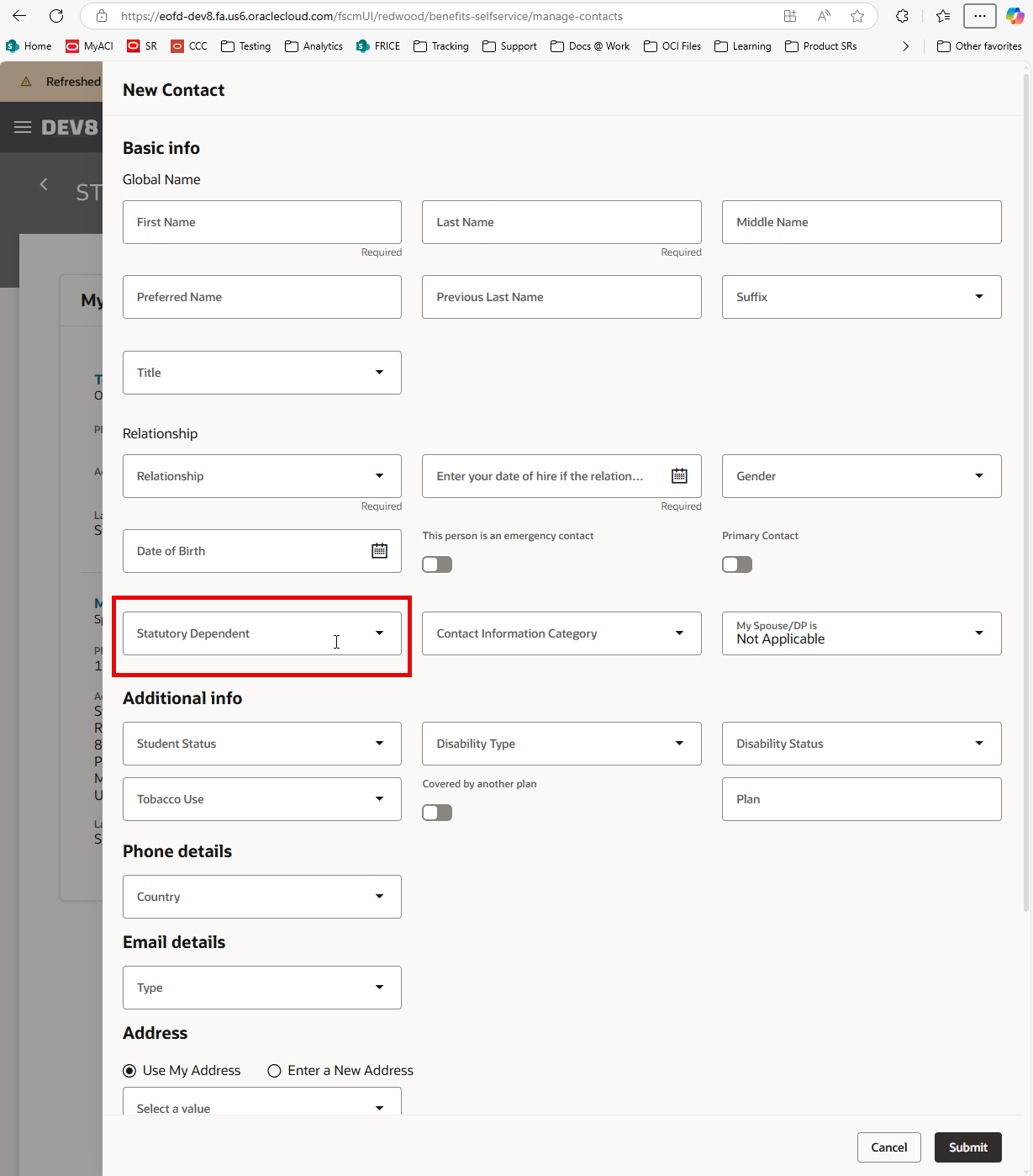 How to Hide the “Statutory Dependent” Field in Redwood Slider Page for ...