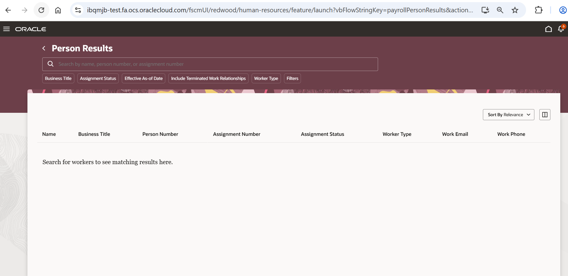 Redwood - Not able search any person record on Person Result page ...